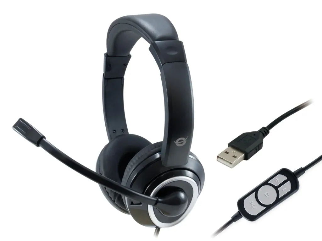 Headset USB 2m Kabel,Mikro,Fernb. Stereo sw