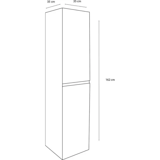 Concept Bath Tall Cabinet Right White FSC