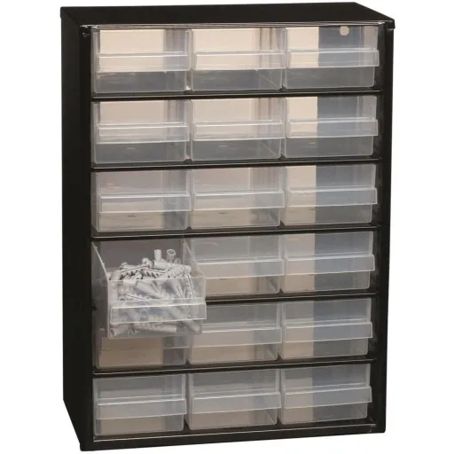 Raaco DIY steel drawer with 18 drawers