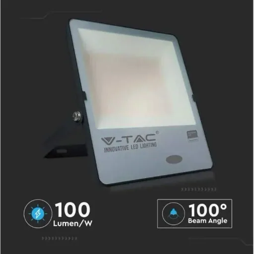VT-167S LED Floodlight with Day/Night Sensor - 150 W - 15000 Lm - 4000K - Black