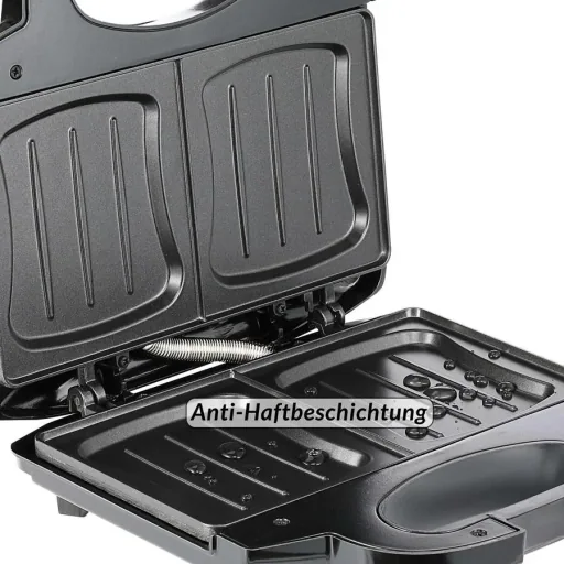 Sandwich iron XL black/silver 750W