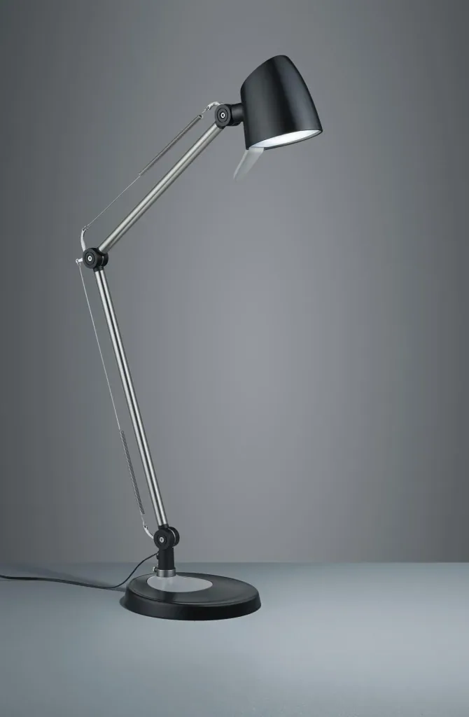 LED clamp/table/wall light RADO, 5W LED, 550 lm, 3000+4000+5000K, black/grey, 4-way TOUCH