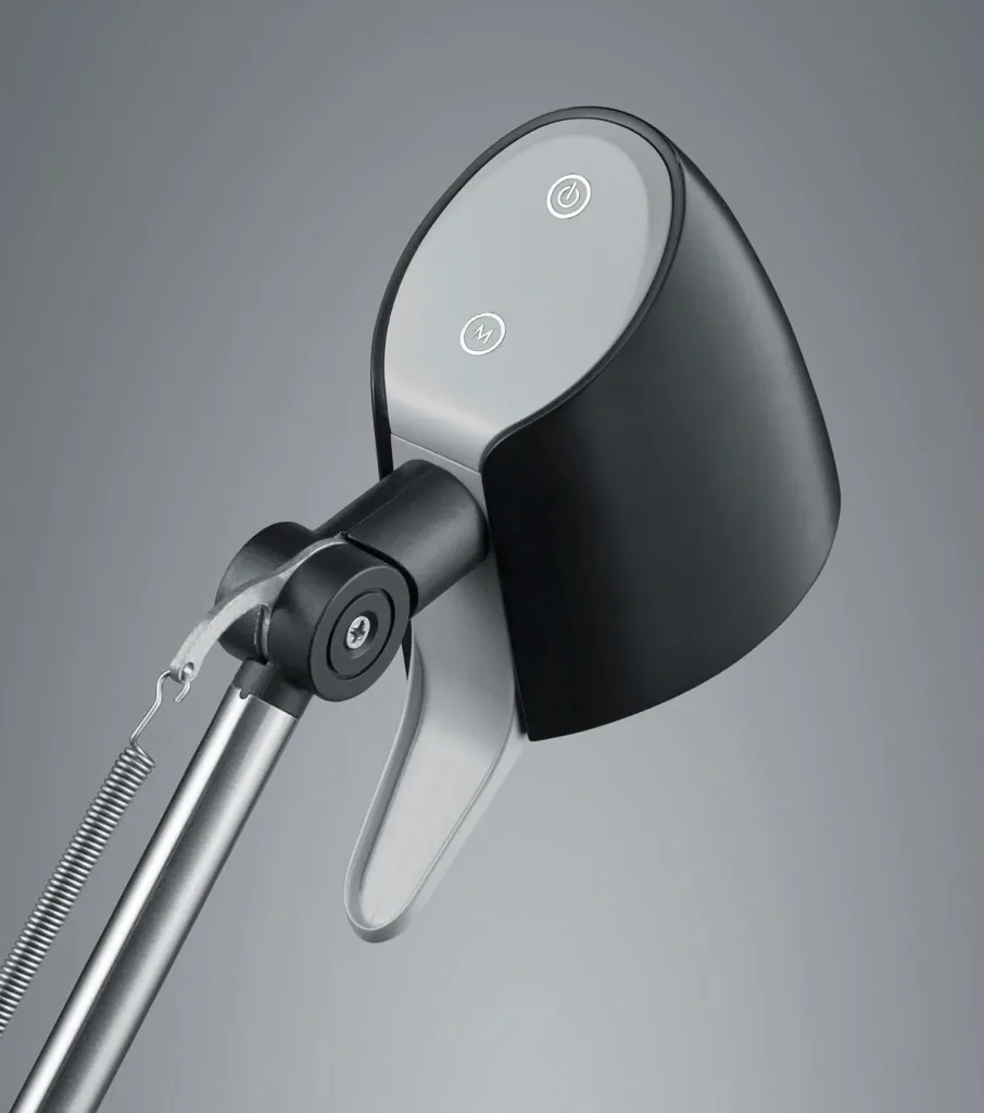 LED clamp/table/wall light RADO, 5W LED, 550 lm, 3000+4000+5000K, black/grey, 4-way TOUCH