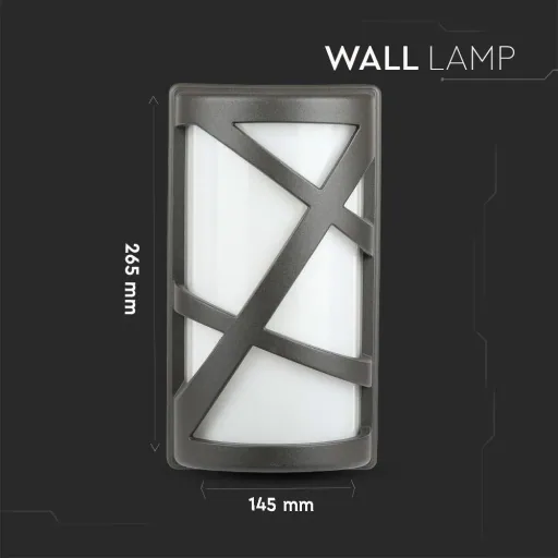 VT-745 Outdoor Wall Light - E27 Socket - Grey