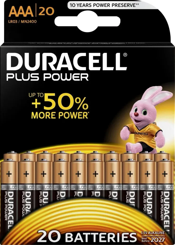 Plus Power Alkaline Micro (AAA) Batteries - 20 Pack