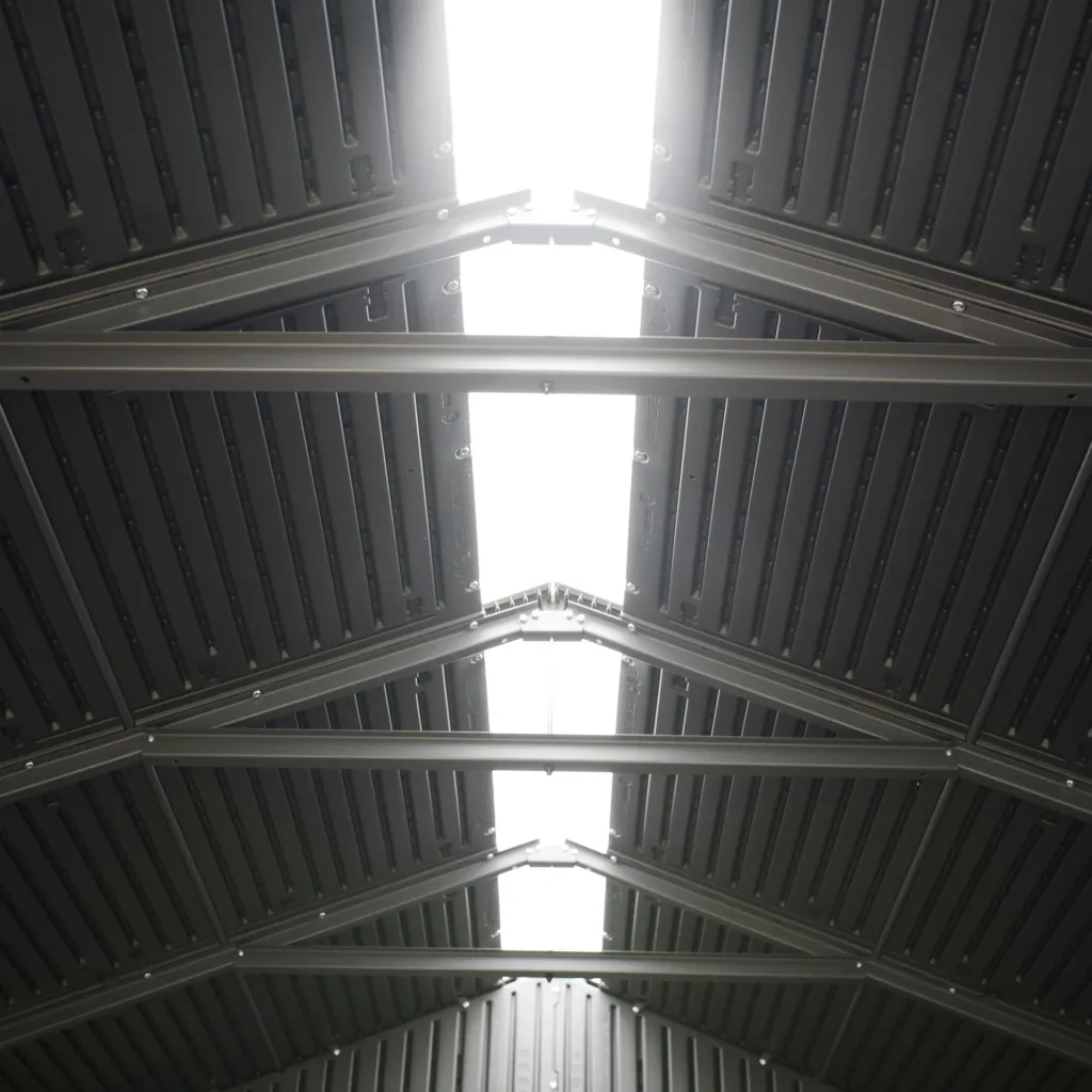 Lifetime Terra Shed 213×356×228 cm Gray – Full-Length Skylight, Lockable