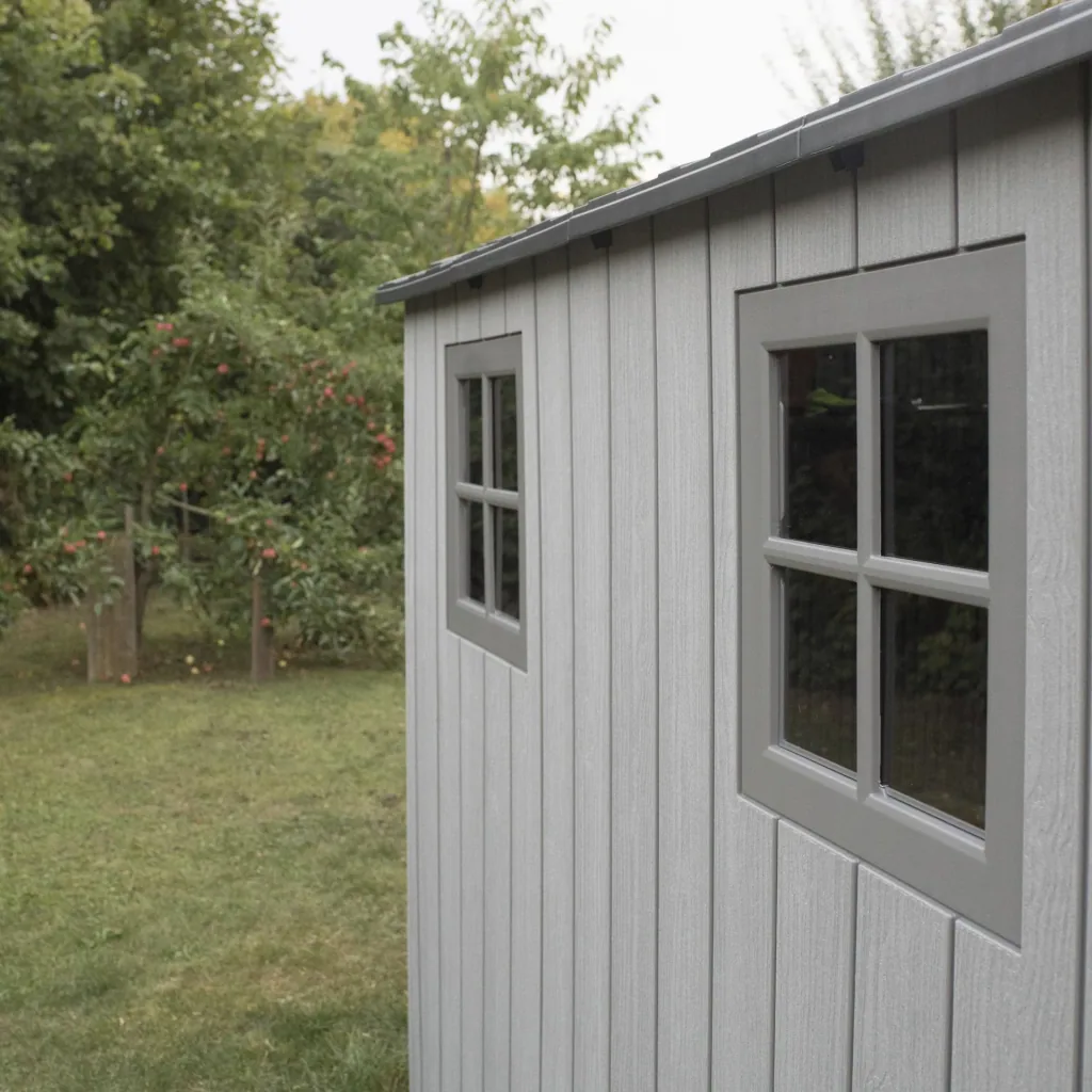 Lifetime Terra Shed 213×356×228 cm Gray – Full-Length Skylight, Lockable
