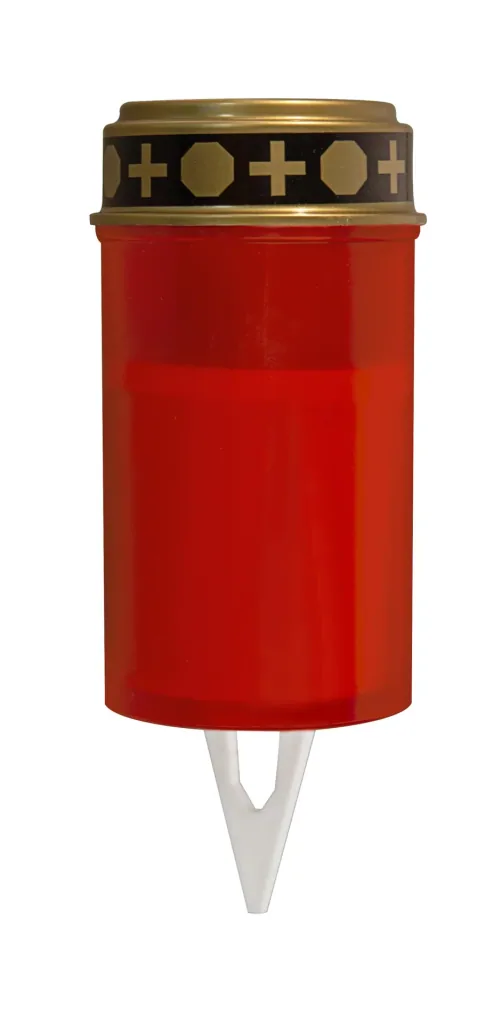 LED grave light red with flickering flame and timer