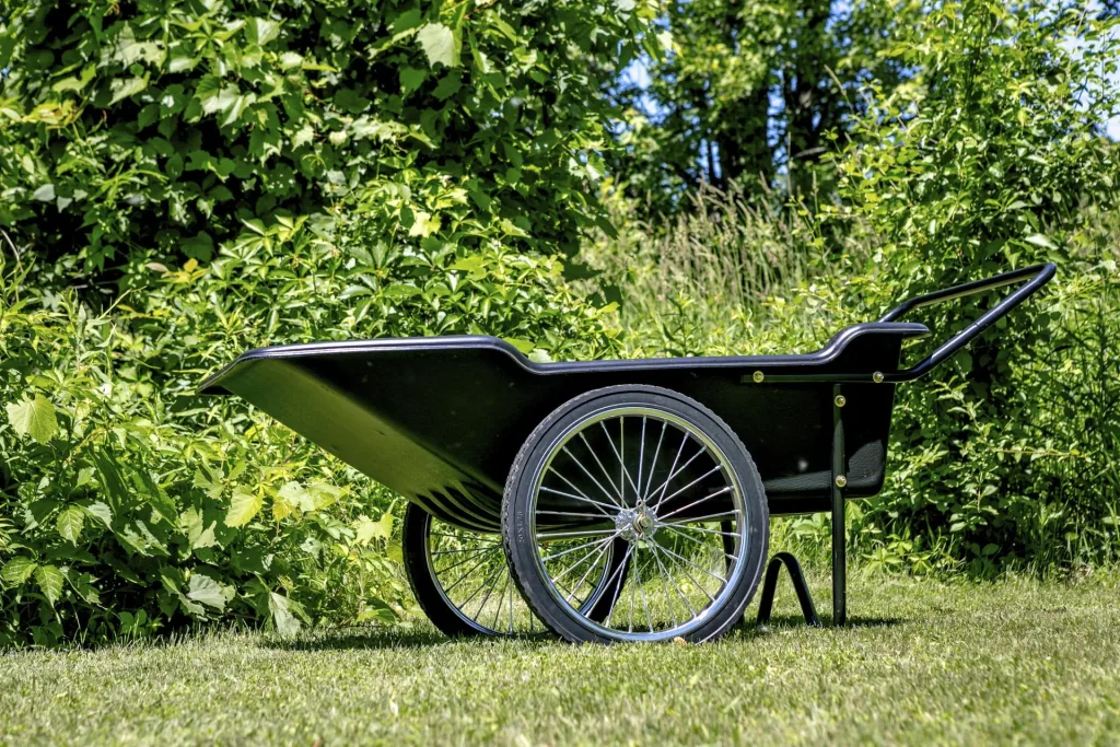 Wheelbarrow Premium 283L 74×165×74 cm Black – 181 kg Load Capacity, Solid Rubber Wheels