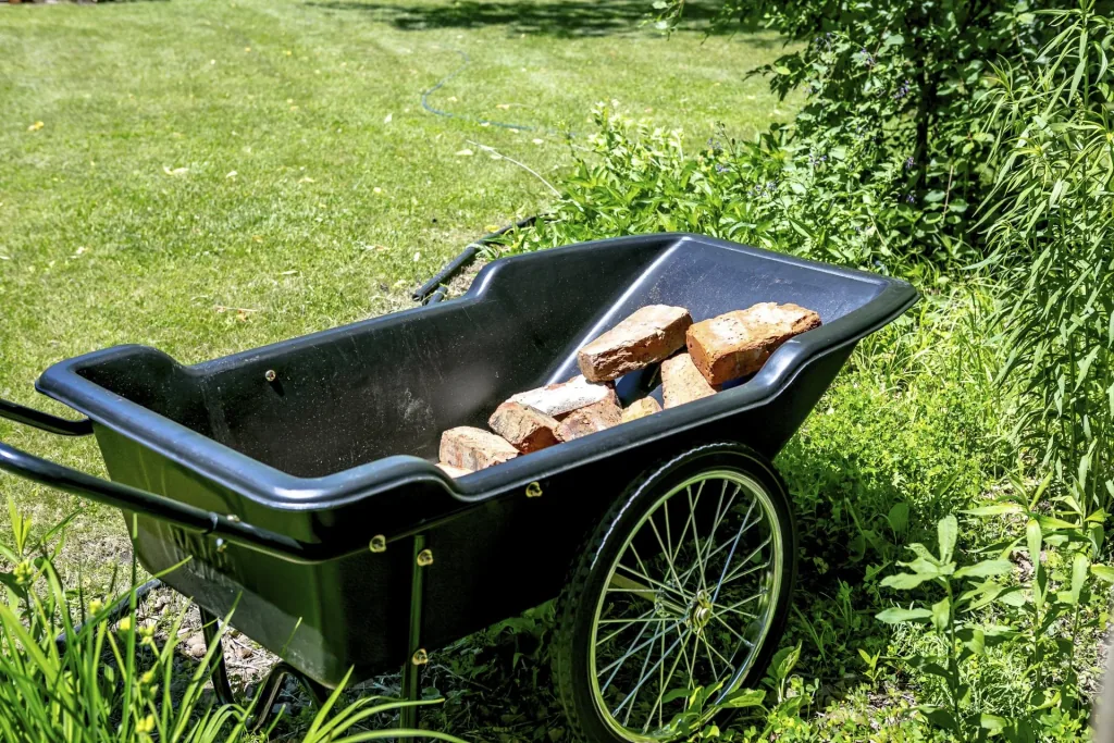 Wheelbarrow Premium 283L 74×165×74 cm Black – 181 kg Load Capacity, Solid Rubber Wheels