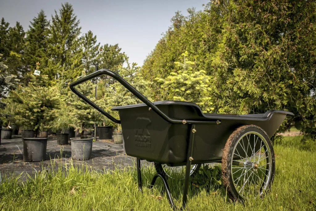 Wheelbarrow Premium 283L 74×165×74 cm Black – 181 kg Load Capacity, Solid Rubber Wheels