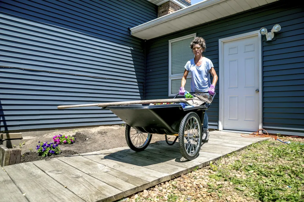 Wheelbarrow Premium 283L 74×165×74 cm Black – 181 kg Load Capacity, Solid Rubber Wheels