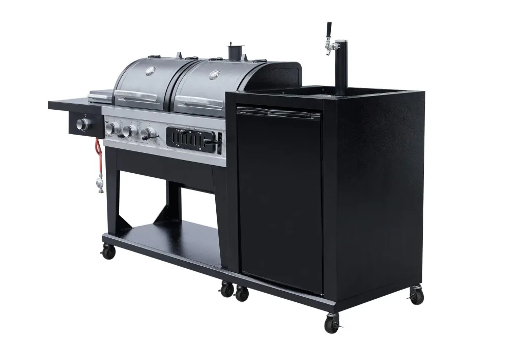 3 in 1 combo grill with beer cooler and tap system