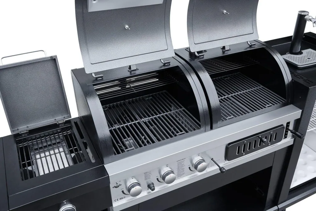3 in 1 combo grill with beer cooler and tap system