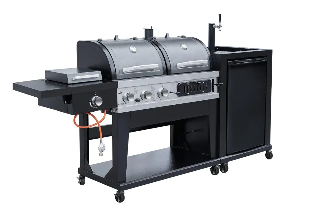 3 in 1 combo grill with beer cooler and tap system