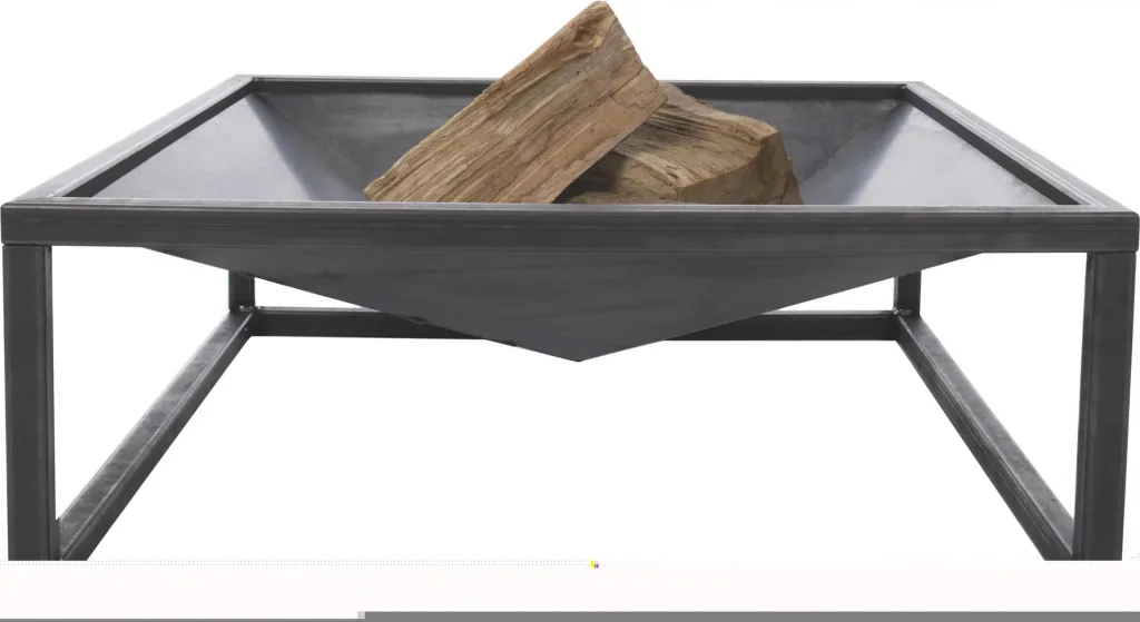 Fireplace Thor handmade metal fireplace in polished rust-colored steel size 110 cm