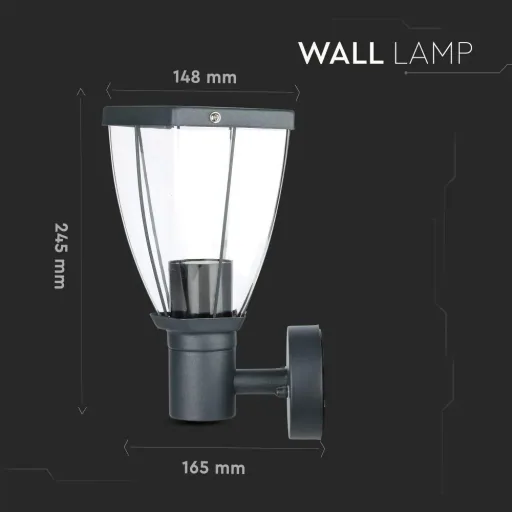 VT-835 Outdoor Wall Light - Stainless Steel - E27 Fitting - IP44