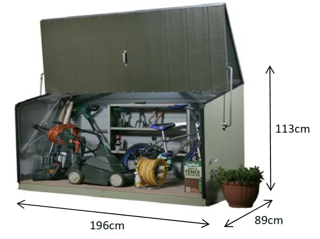 Trimetals Storeguard Tool Shed 194×88×112 cm Anthracite – PVC-Steel, Up-and-Over Door