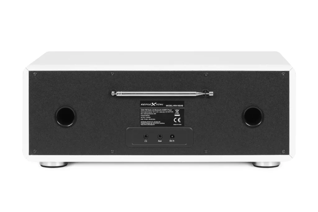 Design DAB+/FM radio with Bluetooth, CD, USB, Aux-In and encoding in white