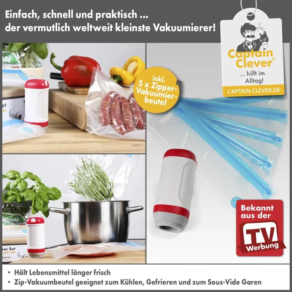 Multi-vacuum sealer with 5 zipper food bags