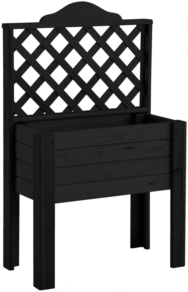 Balcony planter with anthracite grid