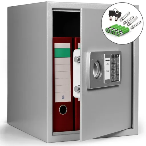 Electric document safe 35 x 40 x 40cm grey