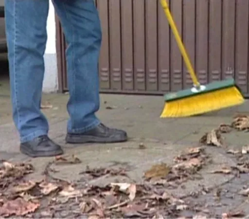 Claw broom with telescopic handle, 40 cm wide