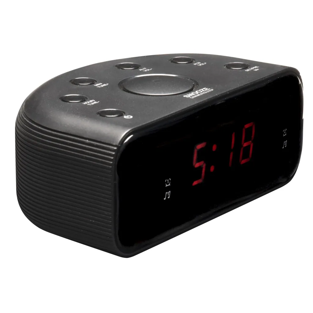 Radio alarm clock with dual alarm