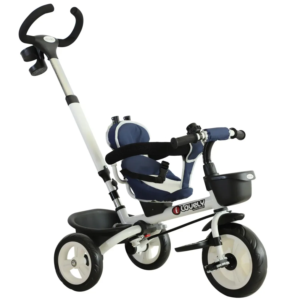 4-in-1 children's tricycle with sun canopy