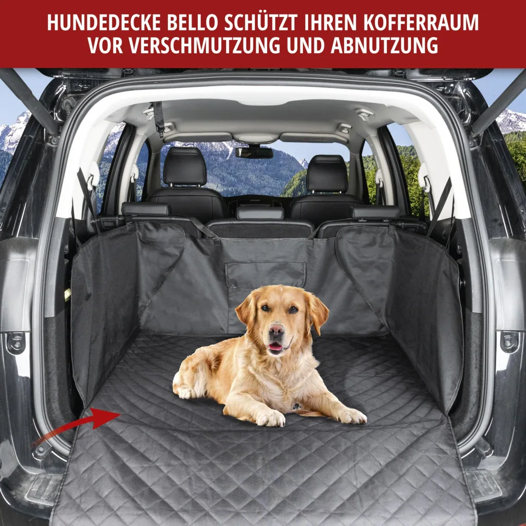 3-in-1 trunk mat with loading sill protection, black