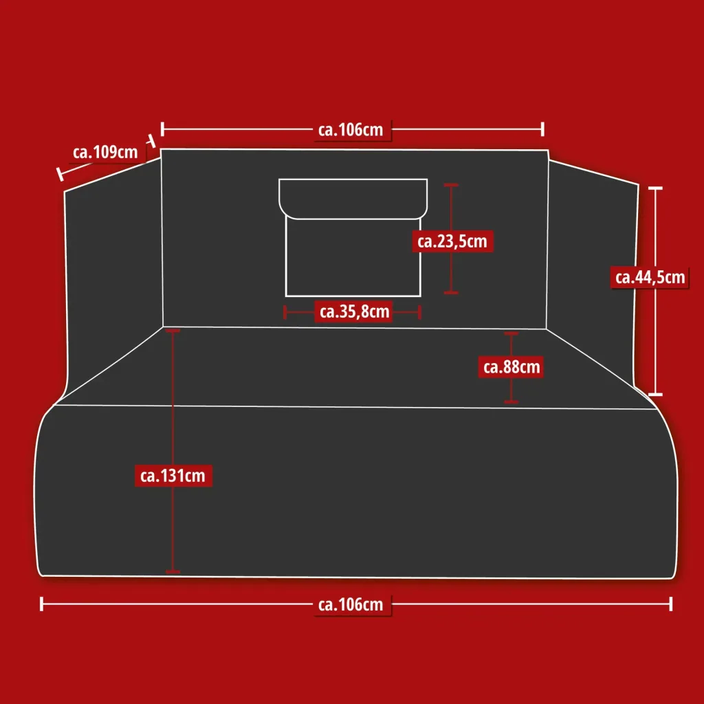 3-in-1 trunk mat with loading sill protection, black