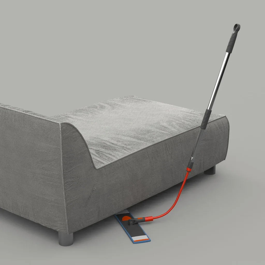 Flexi floor mop with telescopic handle