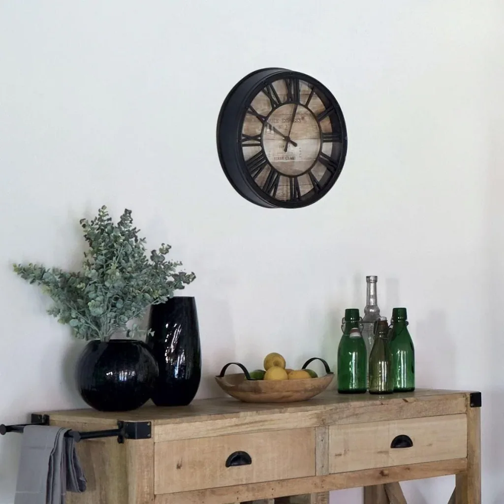 Vintage Clock - 90 cm - Metal - Black