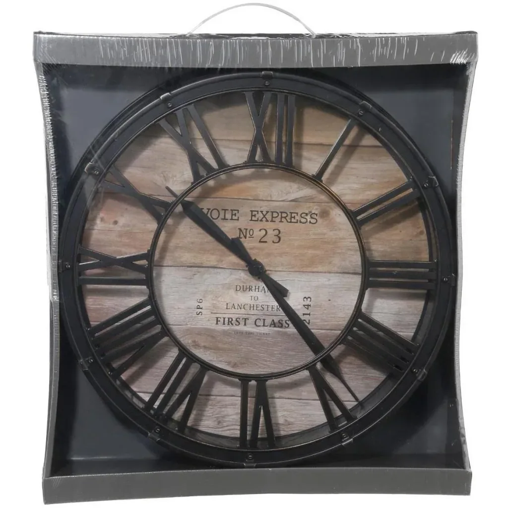 Vintage Clock - 90 cm - Metal - Black