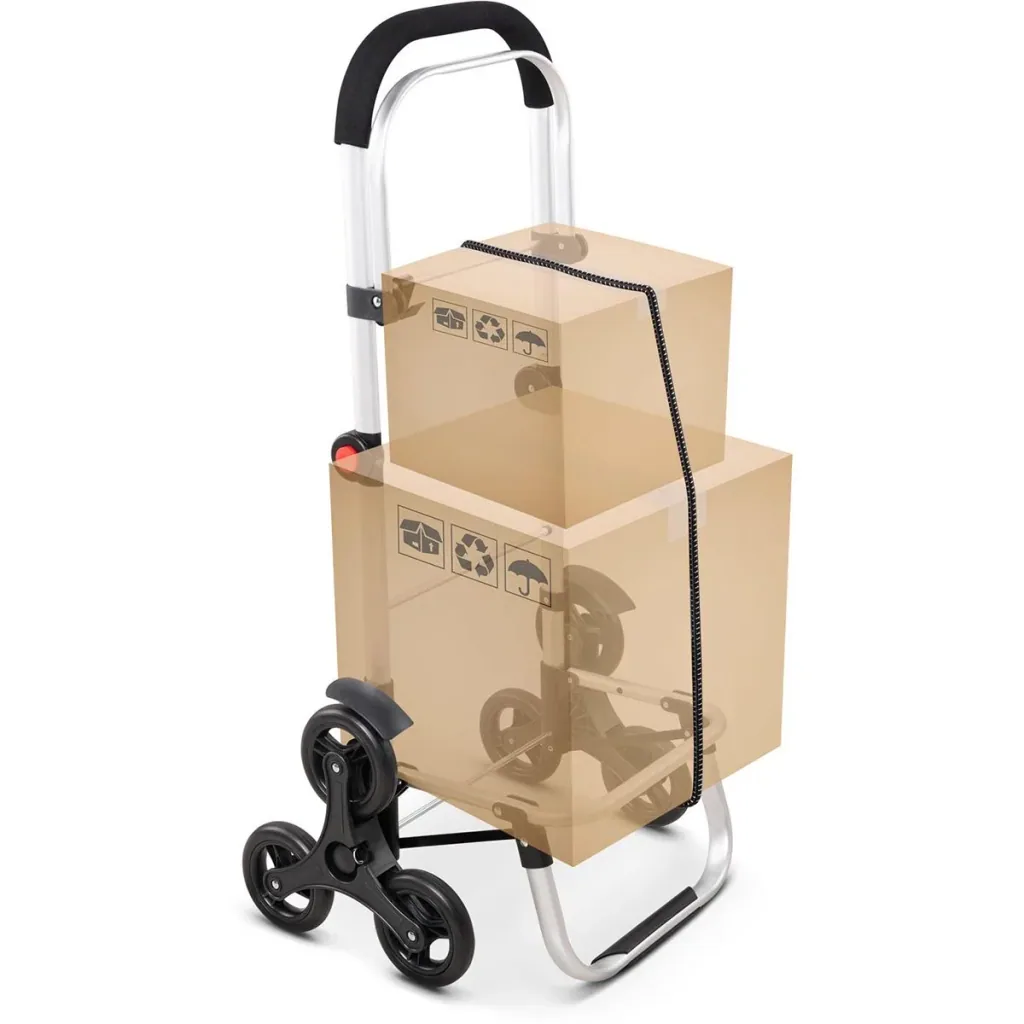 Shopping cart - stair climber - suitable for stairs - grey