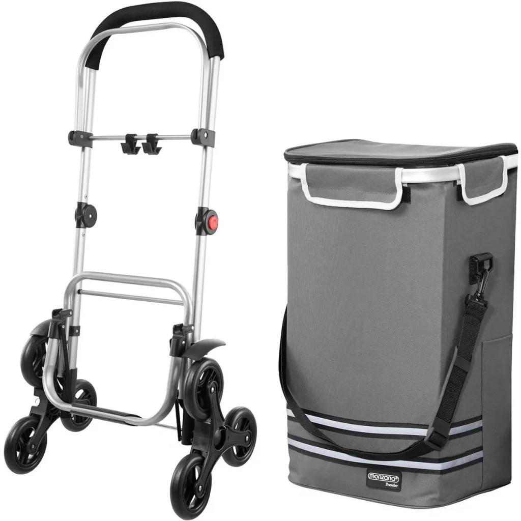 Shopping cart - stair climber - suitable for stairs - grey