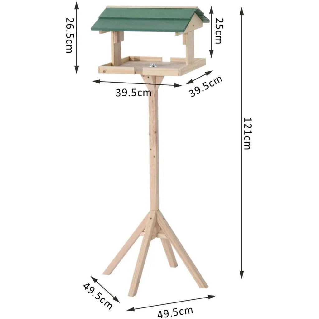 Birdhouse bird feeder with stand pine