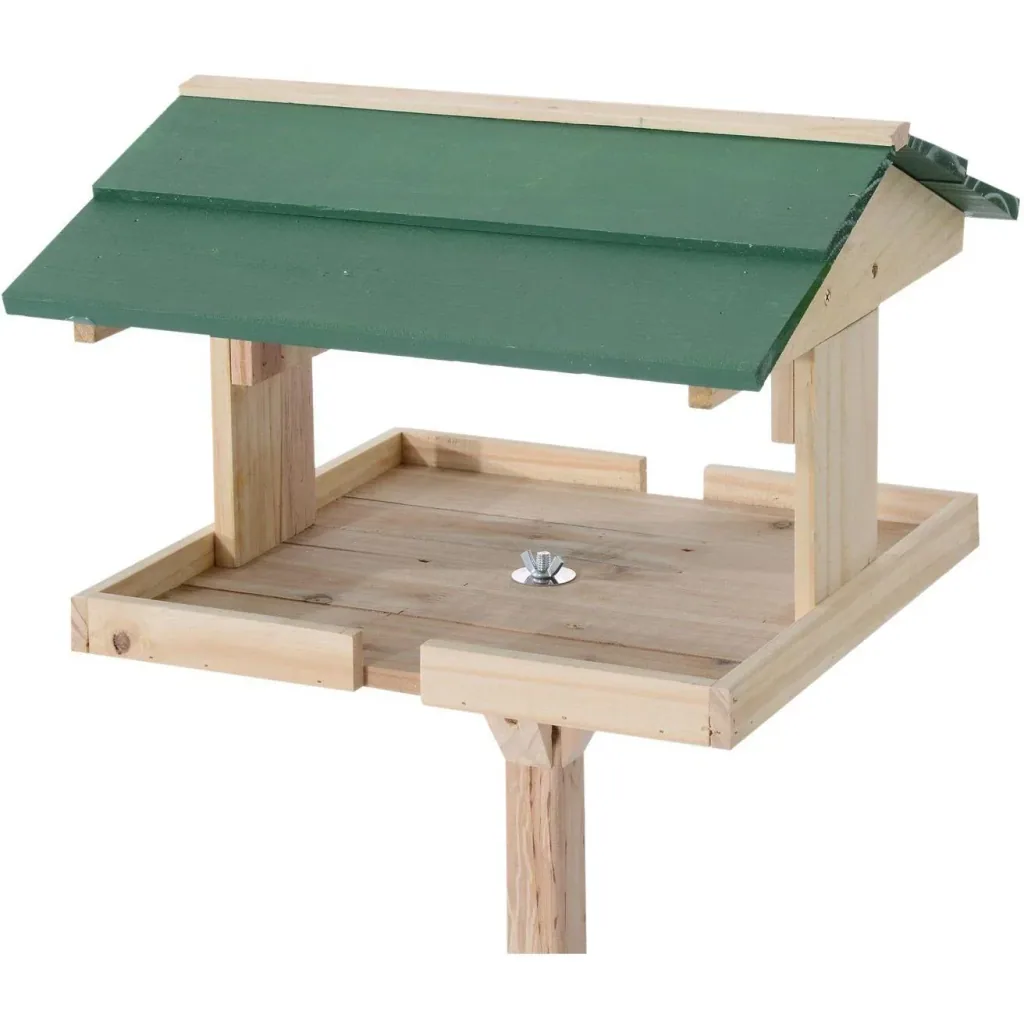 Birdhouse bird feeder with stand pine