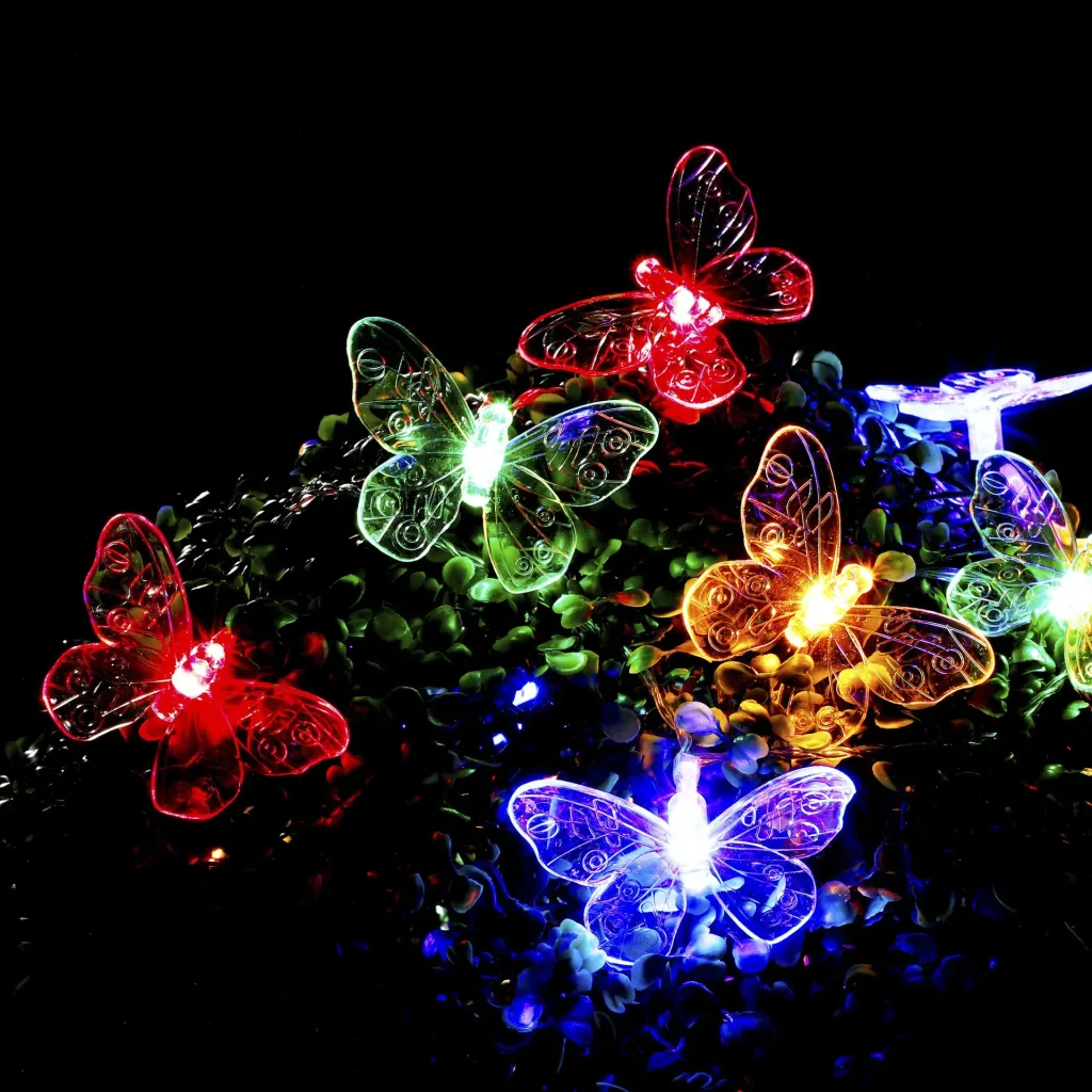 LED solar fairy lights butterfly