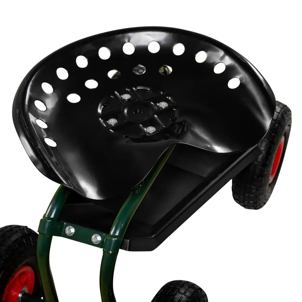 Outdoor rolling seat “Deluxe” with protective cover