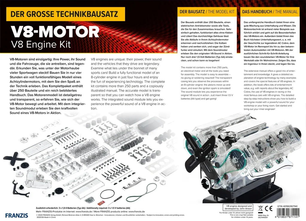 The large V8 engine technology kit