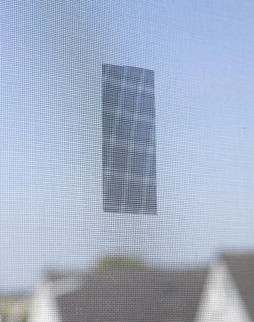Fly screen repair tape, transparent
