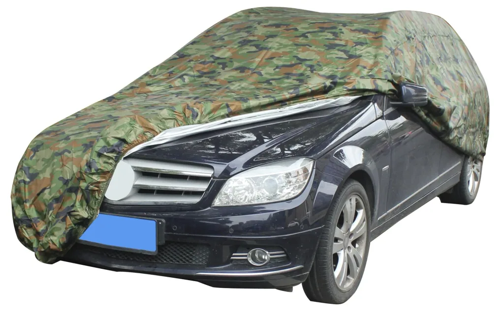 Full car cover nylon for station wagon, camouflage