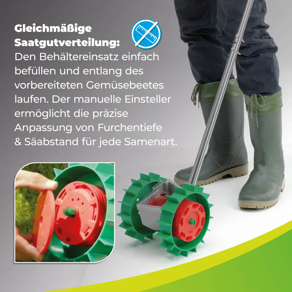 Hand seeder "Super Seeder" including 6 seed discs
