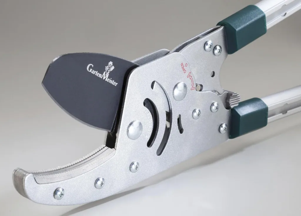 Anvil twig shears with telescopic handle, 50 mm cutting thickness
