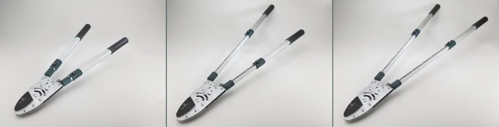 Anvil twig shears with telescopic handle, 50 mm cutting thickness