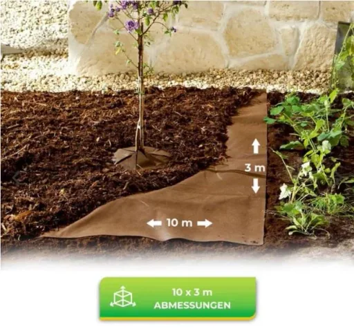 Mulch fabric, 10 x 3.0 m, 70 g/m², brown