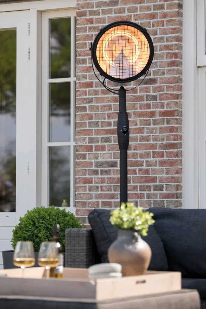 Standing heater Indus II Bright Standing Black 2100 Watt