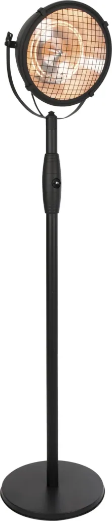 Indus II Bright Standing radiant heater, black, 2100 watts