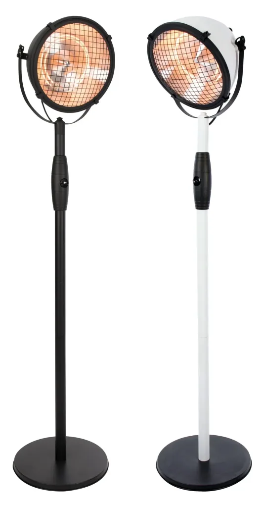 Indus II Bright Standing radiant heater, black, 2100 watts